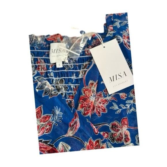 NWT Misa Los Angeles Ancora Floral Tie Crop Top Cotton - Picture 10 of 10